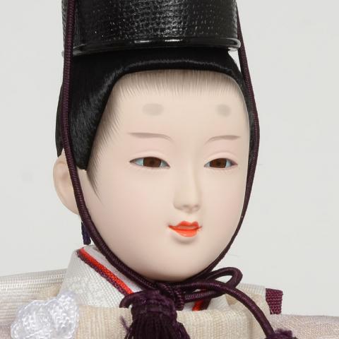 No.301-109　雛人形 コンパクト タモ造り 引き出し型 収納 ひな人形 小三五 親王飾り