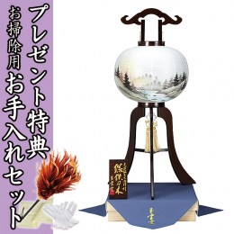 木製の大内盆提灯。送料無料・銘木鉄刀木(たがやさん)は、唐木三木の一つとして有名です。