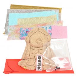 ギフトに最適な木目込み人形 No.1067-B 【あまびえ(金)】 布付き手芸キット
