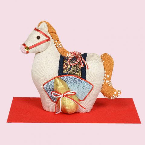 木目込み人形 布付き 手芸キット No.2617-B　福瓢箪 (白キンラン)
