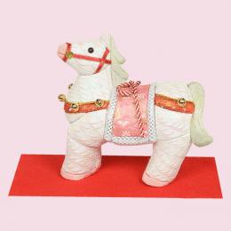 木目込み人形 完成品 No.2619-A　吉祥 (白)