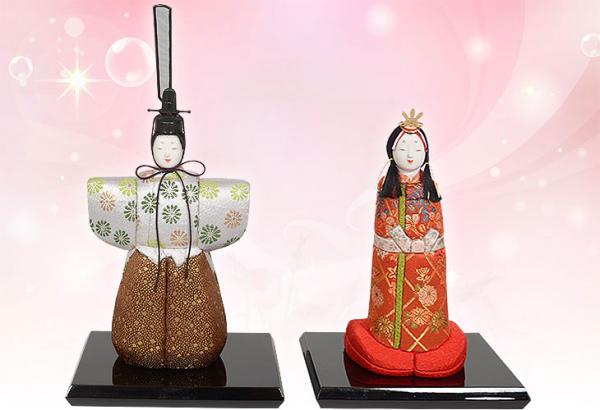 ギフトに最適な木目込み人形 No.1055-B 【宝錦立雛】 布付き手芸キット