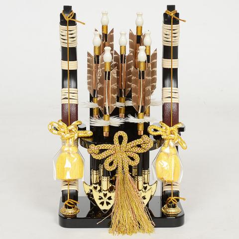 No.100-26　破魔弓 壁掛け  【寿 (ことぶき)】 ナチュラルカラー アクリルケース