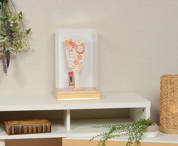 No.708-80 羽子板 8号 【かえで】 つまみ細工のかわいい お花の正月飾り
