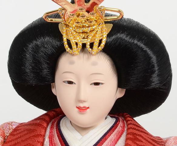 No.302-79 雛人形 親王飾り 丸太飾り 京雛 木胴 本仕立 ひな人形 平飾り 芥子 親王