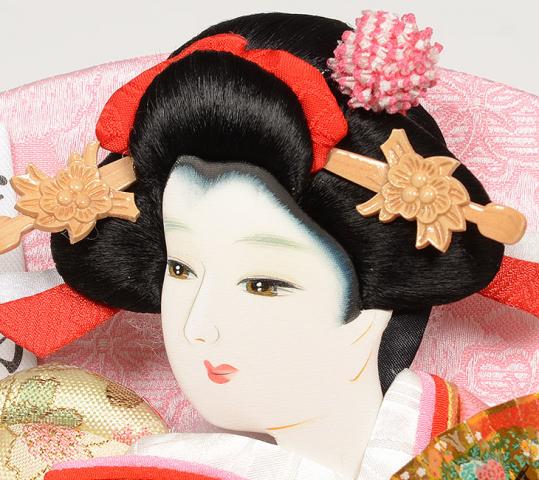 No.708-64　卵型 8号　美桜(みお)　初正月のお祝い。ミニサイズの羽子板飾り