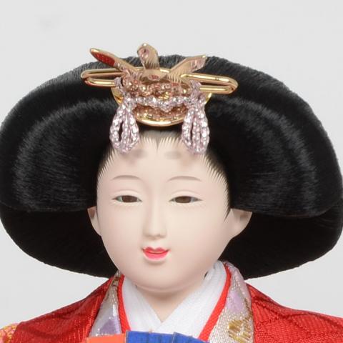 No.306-146 雛人形 白檀塗 格子付 アクリルケース飾り 小三五サイズ 親王飾り