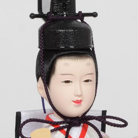 No.306-146 雛人形 白檀塗 格子付 アクリルケース飾り 小三五サイズ 親王飾り